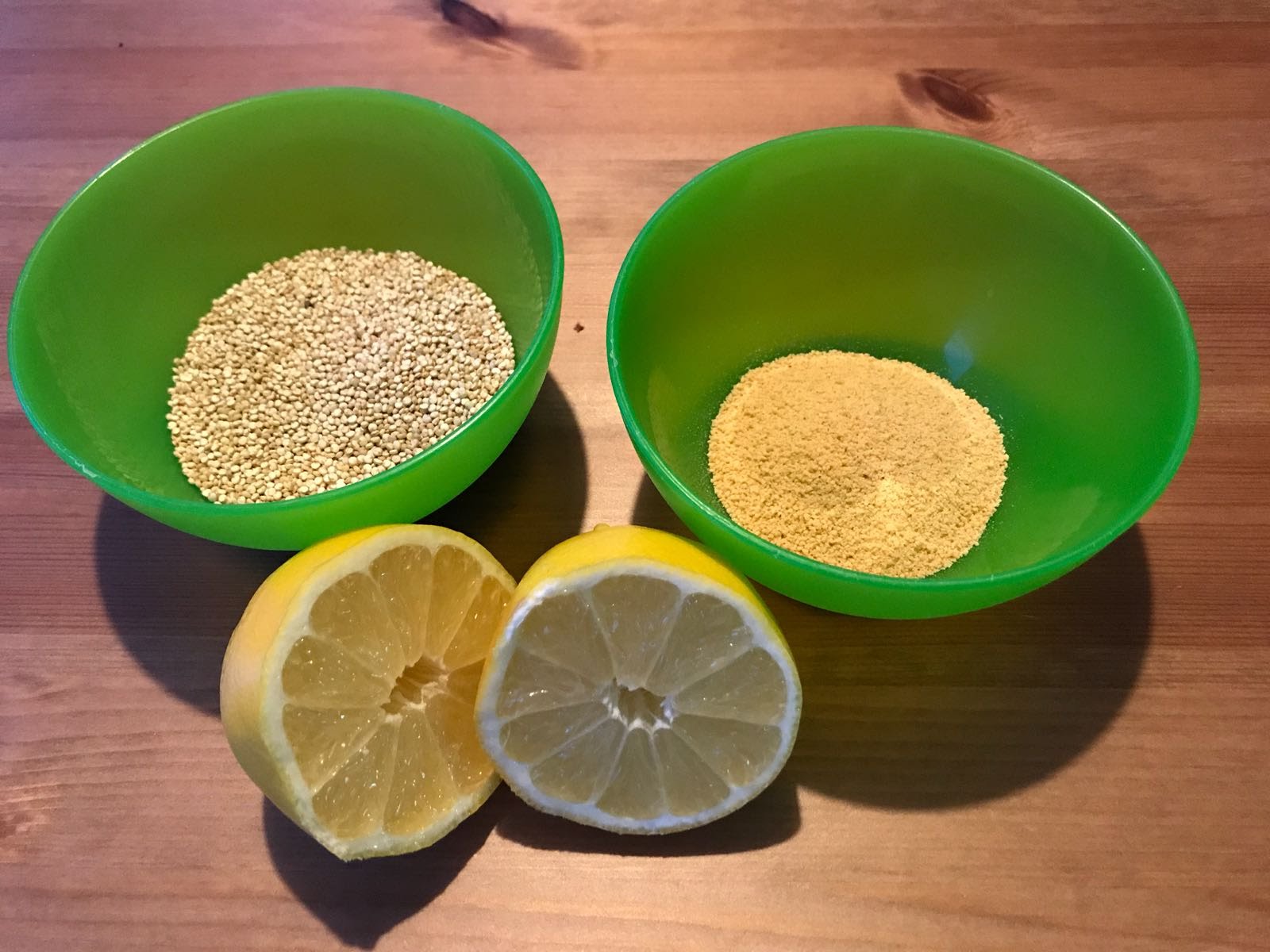 Quinoa + Paniermehl + Zitrone